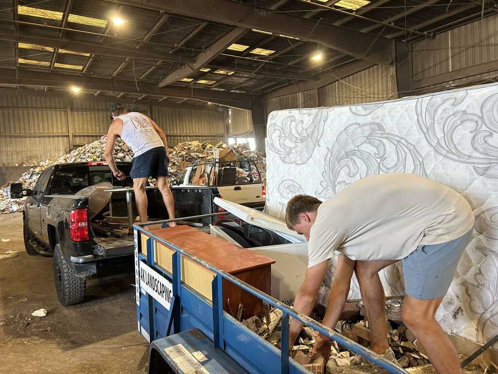 Loading a trailer at the local dump