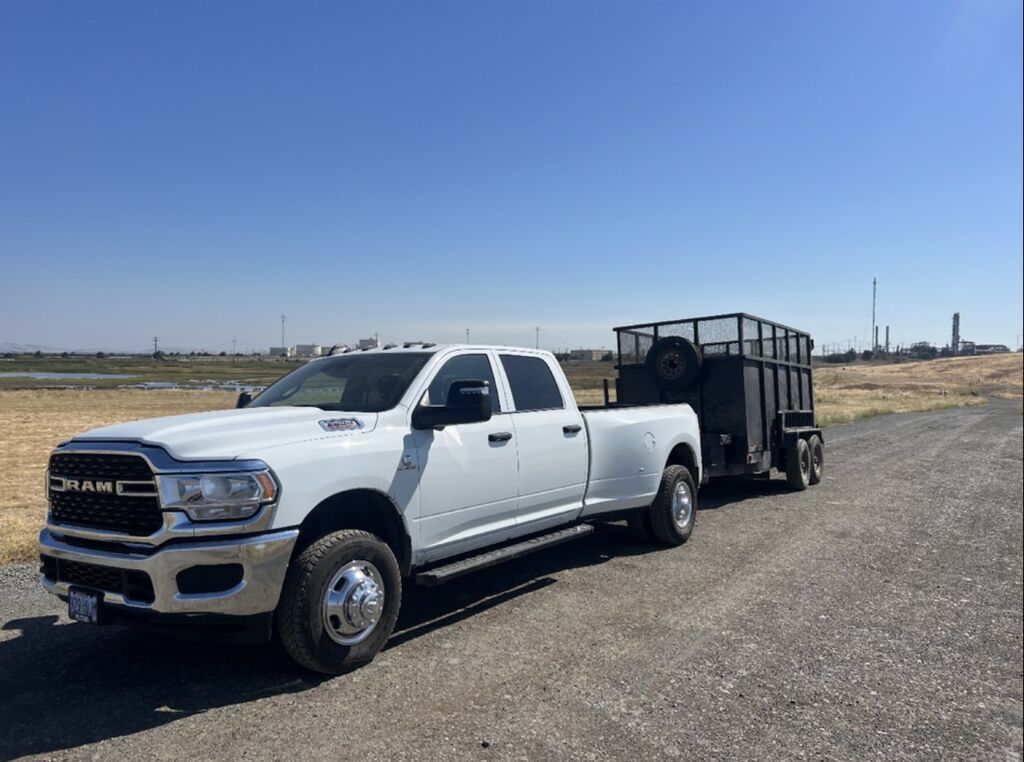 Lake's Haul It All truck and dump trailer in El Dorado County